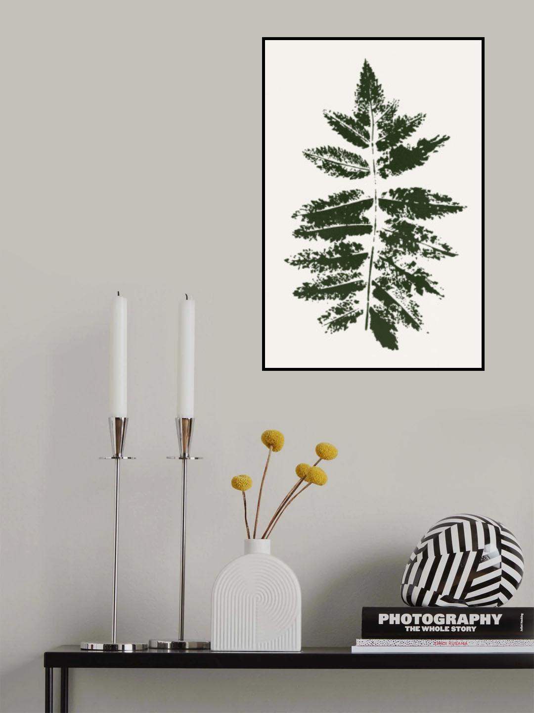 Oak Leaf Print (green) Poster och Canvastavla