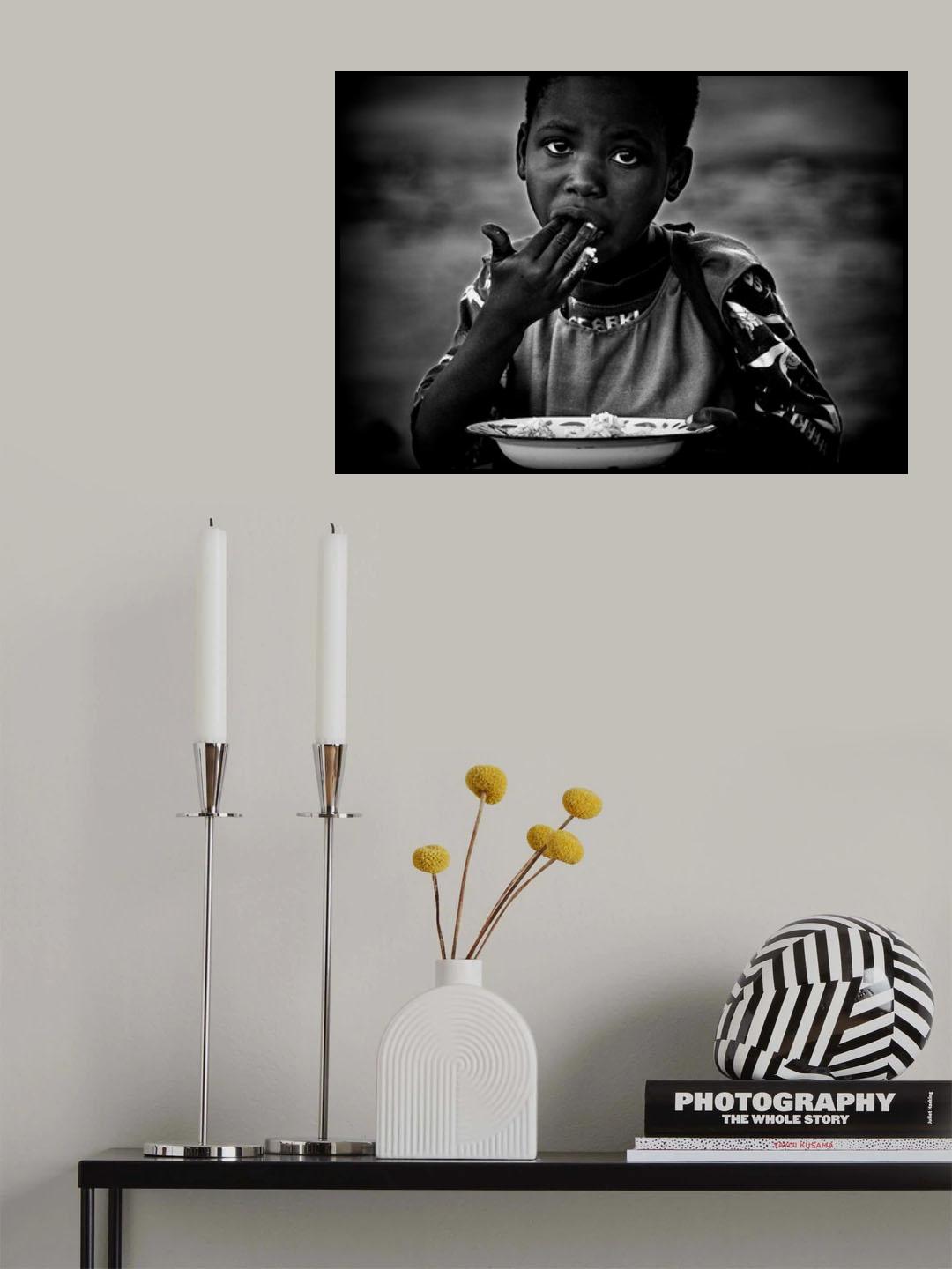 Eating rice - Benin Poster och Canvastavla