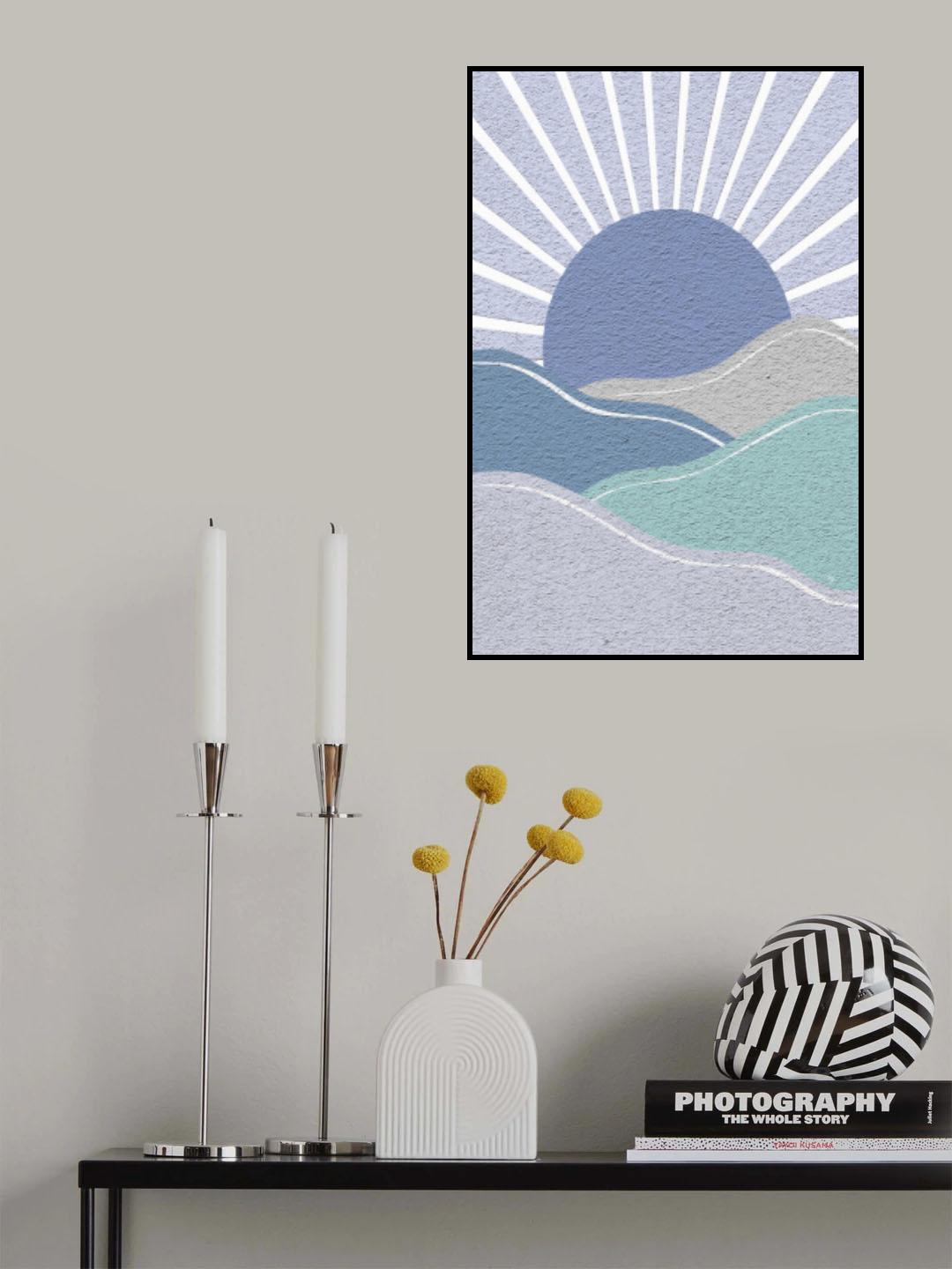 Blue Sunset Poster och Canvastavla