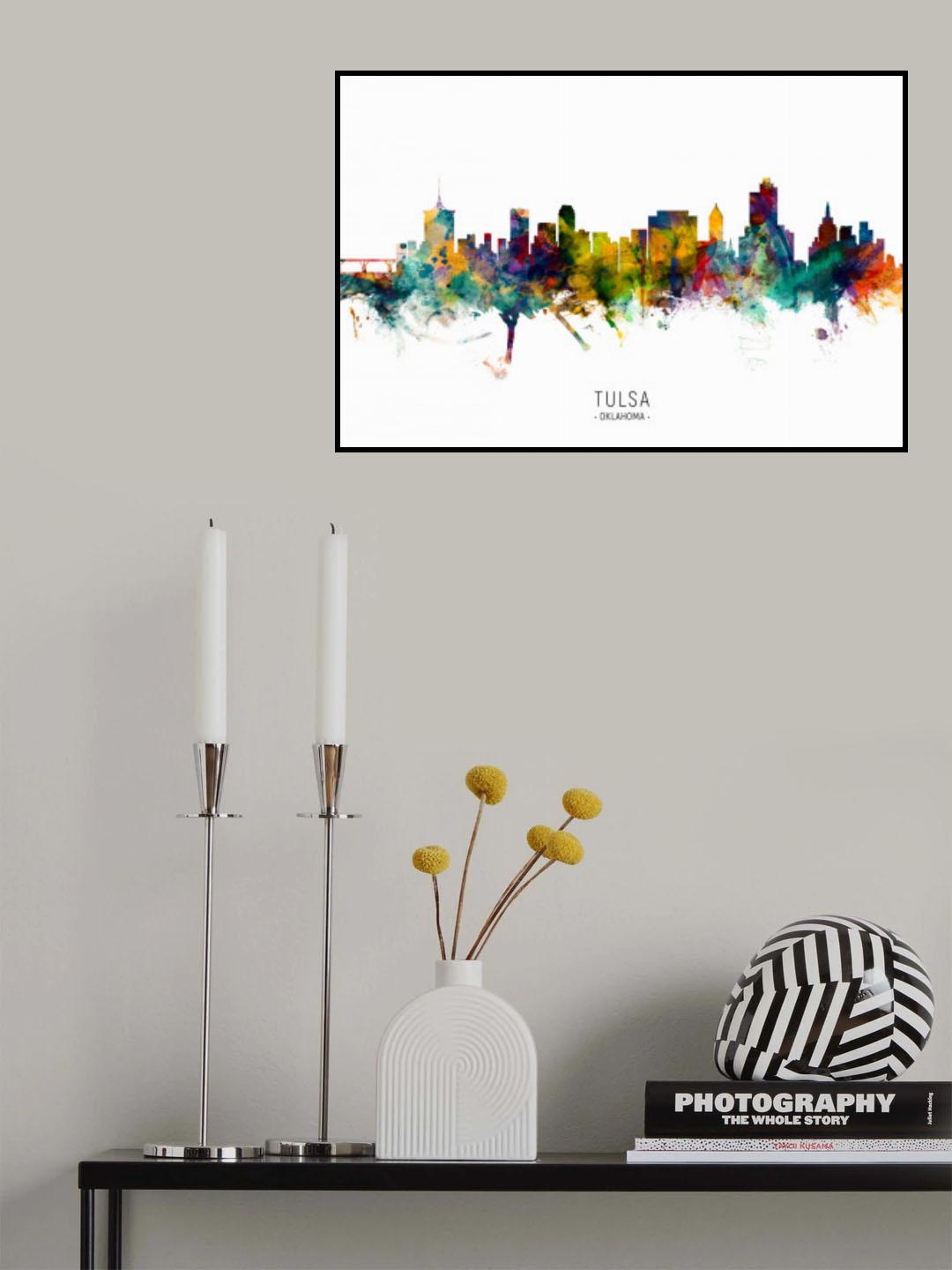 Tulsa Oklahoma Skyline Poster och Canvastavla