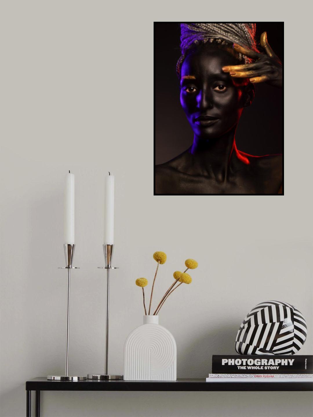 dark-skinned beautiful woman Poster och Canvastavla