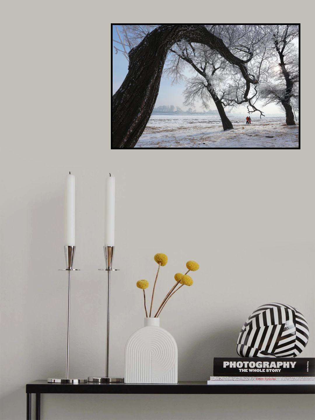 Tree and Frozen land Poster och Canvastavla