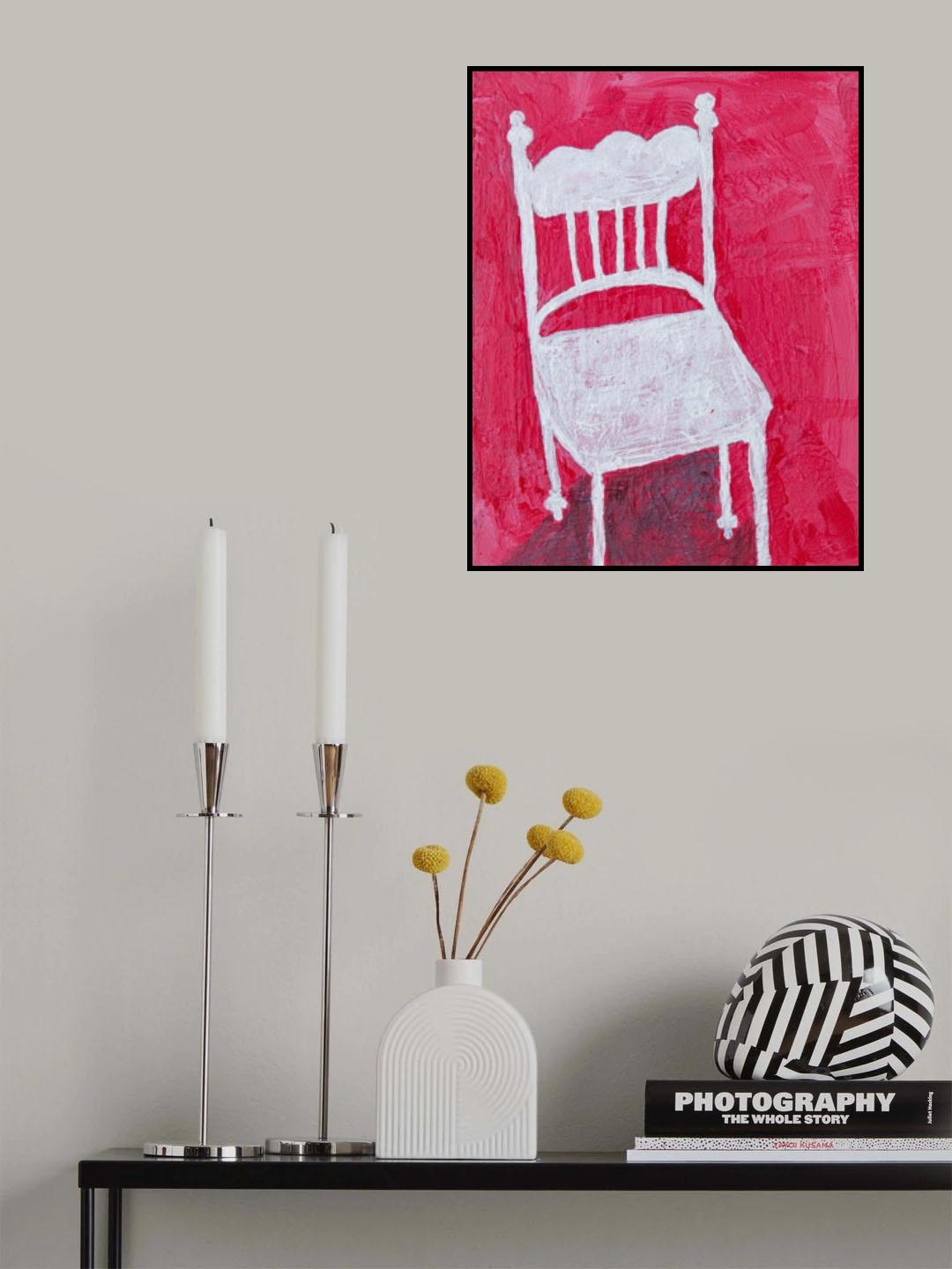 White Chair Poster och Canvastavla