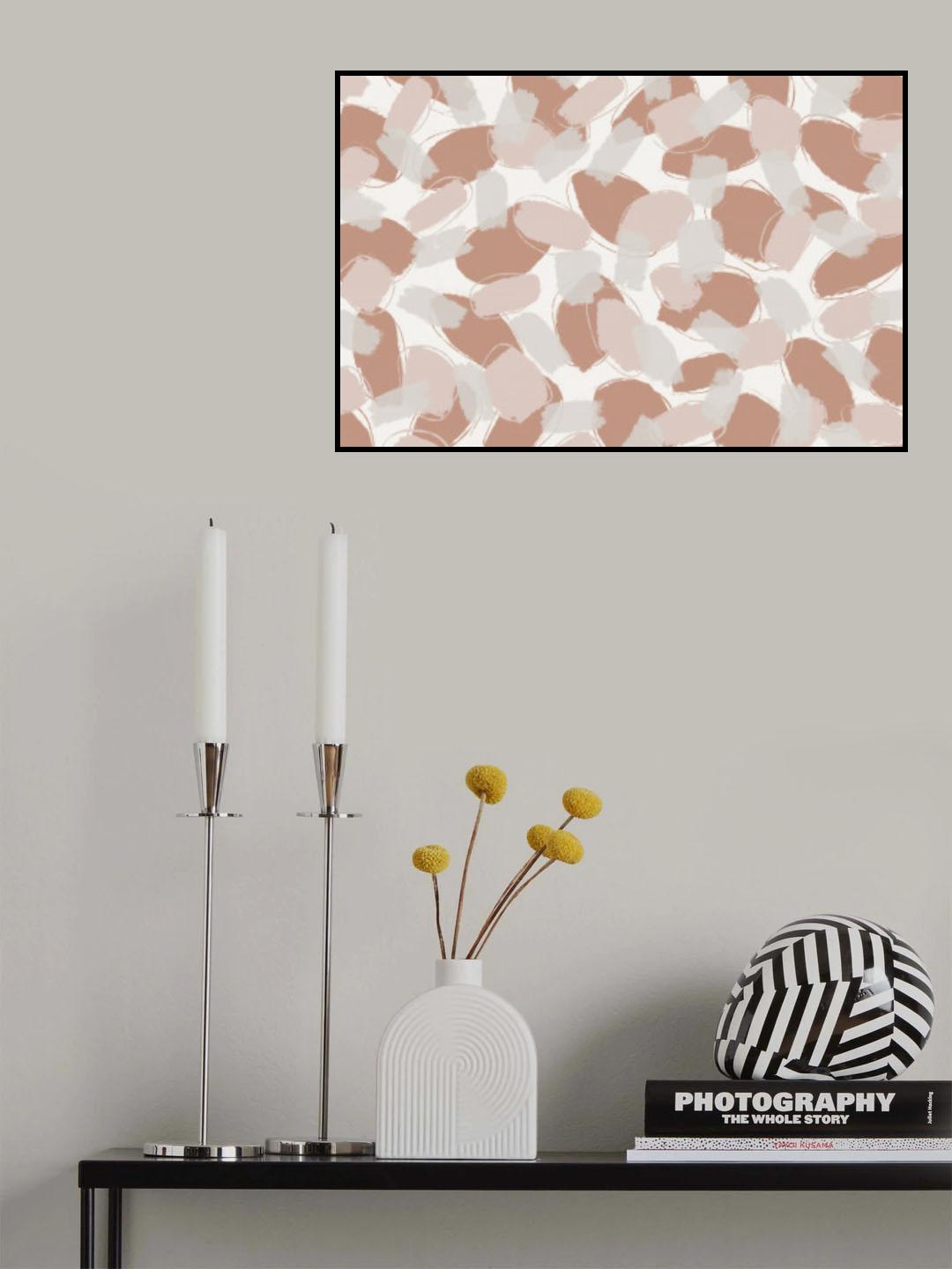 Soft Pastel Strokes Square Poster och Canvastavla