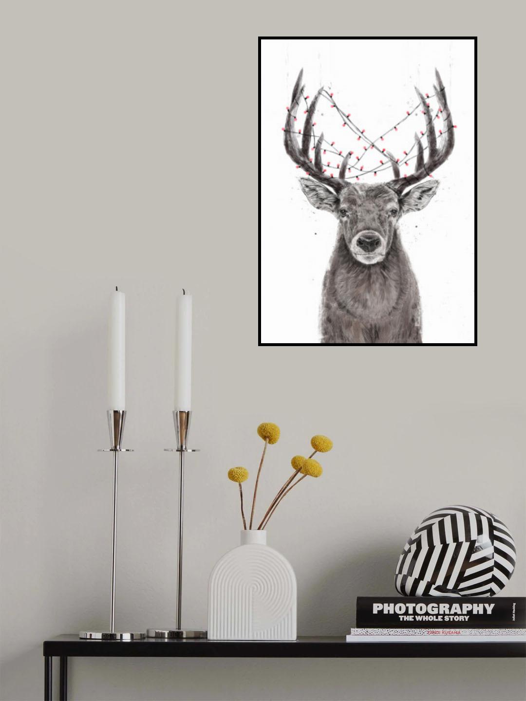 Xmas deer Poster och Canvastavla