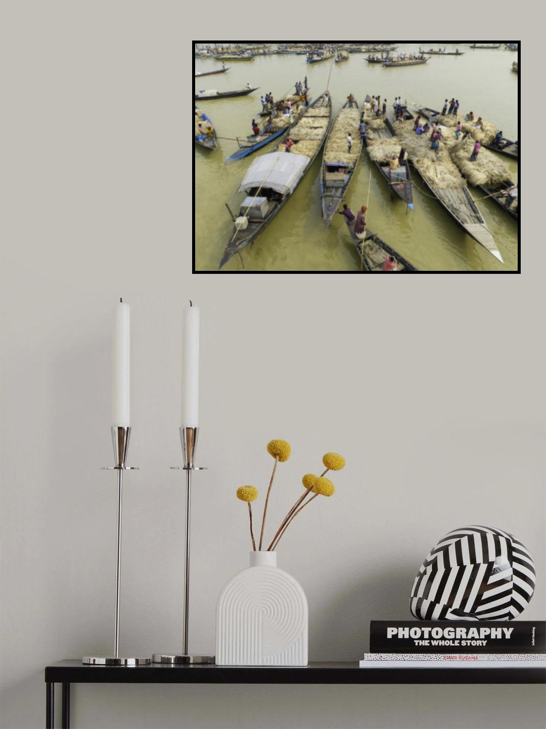 Buying and selling on boats Poster och Canvastavla