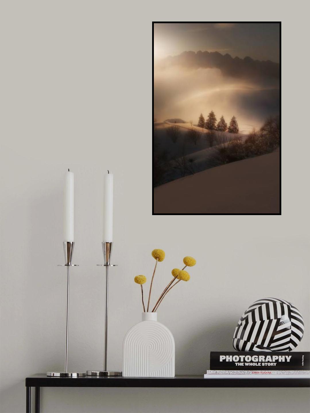 Winter Sunset Poster och Canvastavla