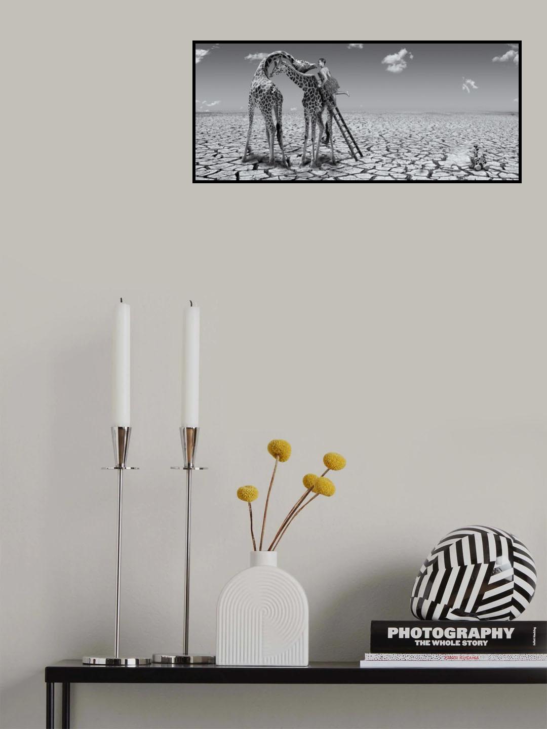 How to kiss a giraffe Poster och Canvastavla