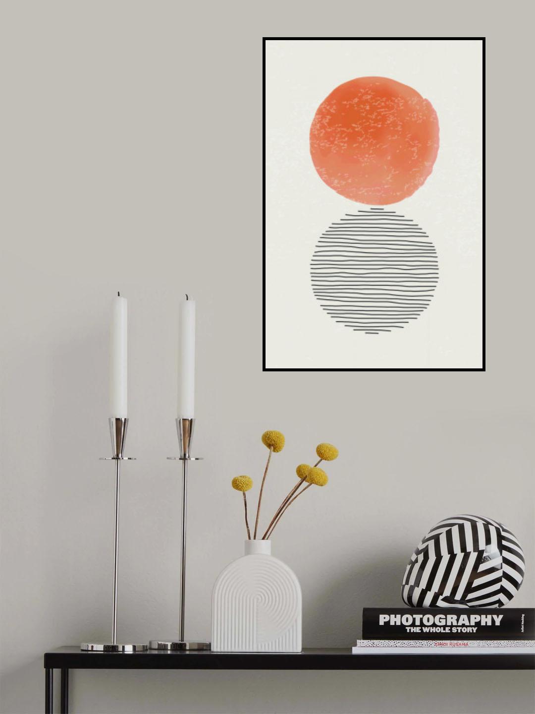 Orange Watercolor Shapes Series #4 Poster och Canvastavla