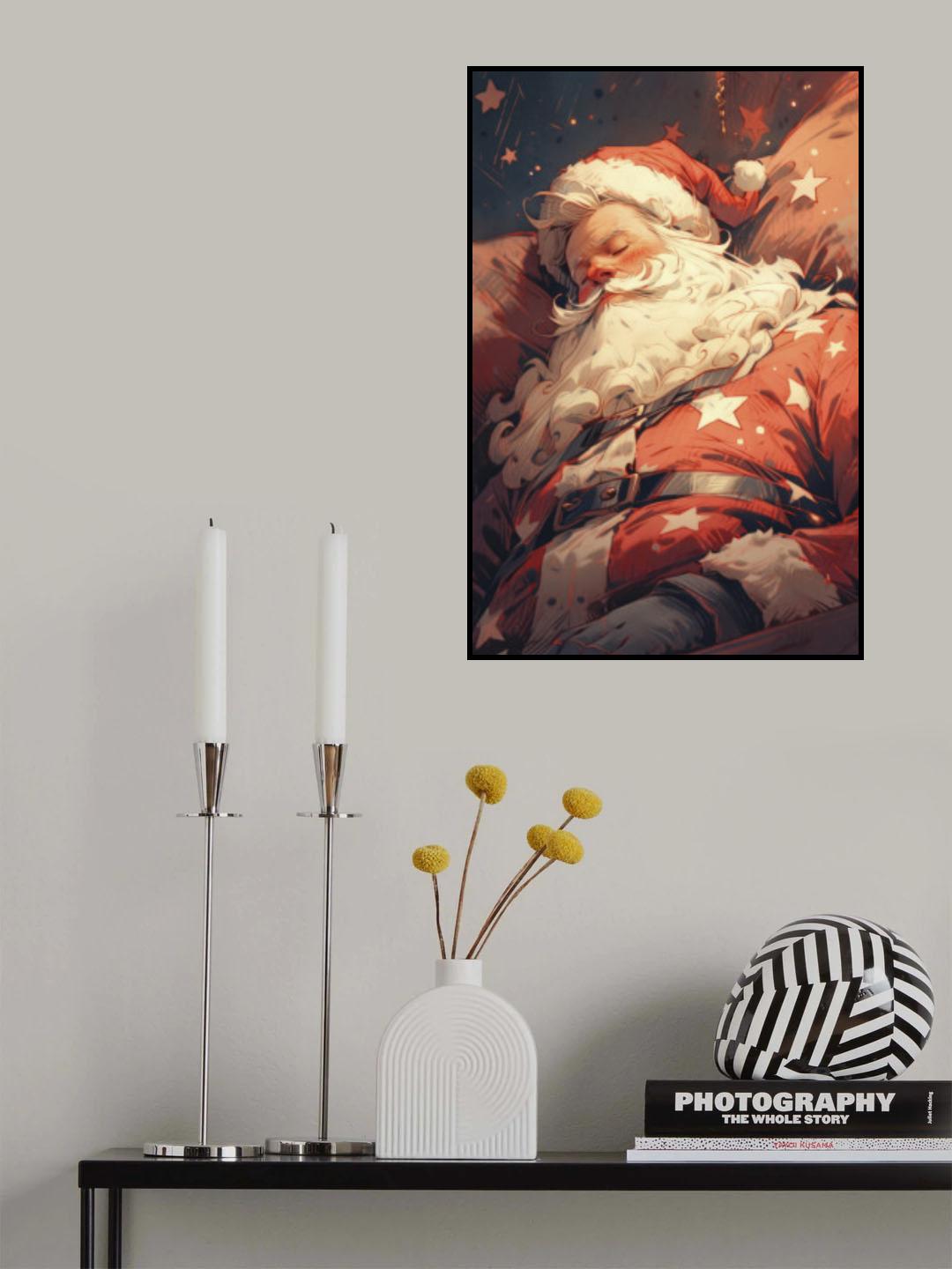 Sleeping Santa Poster och Canvastavla