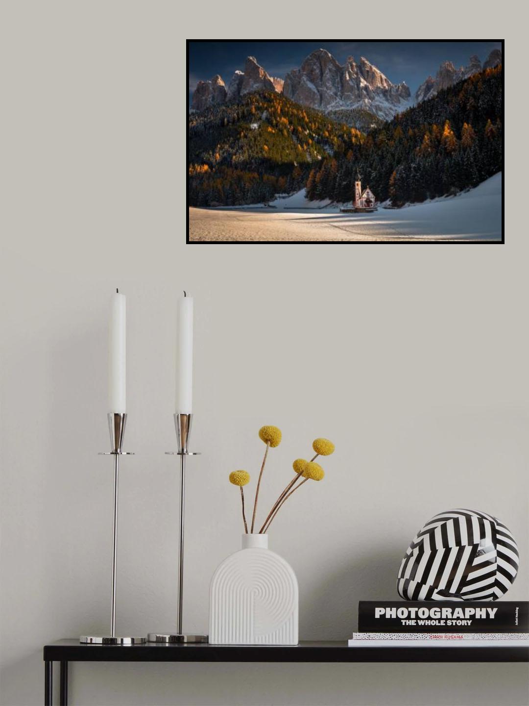 Autumn and Winter in Dolomites Poster och Canvastavla