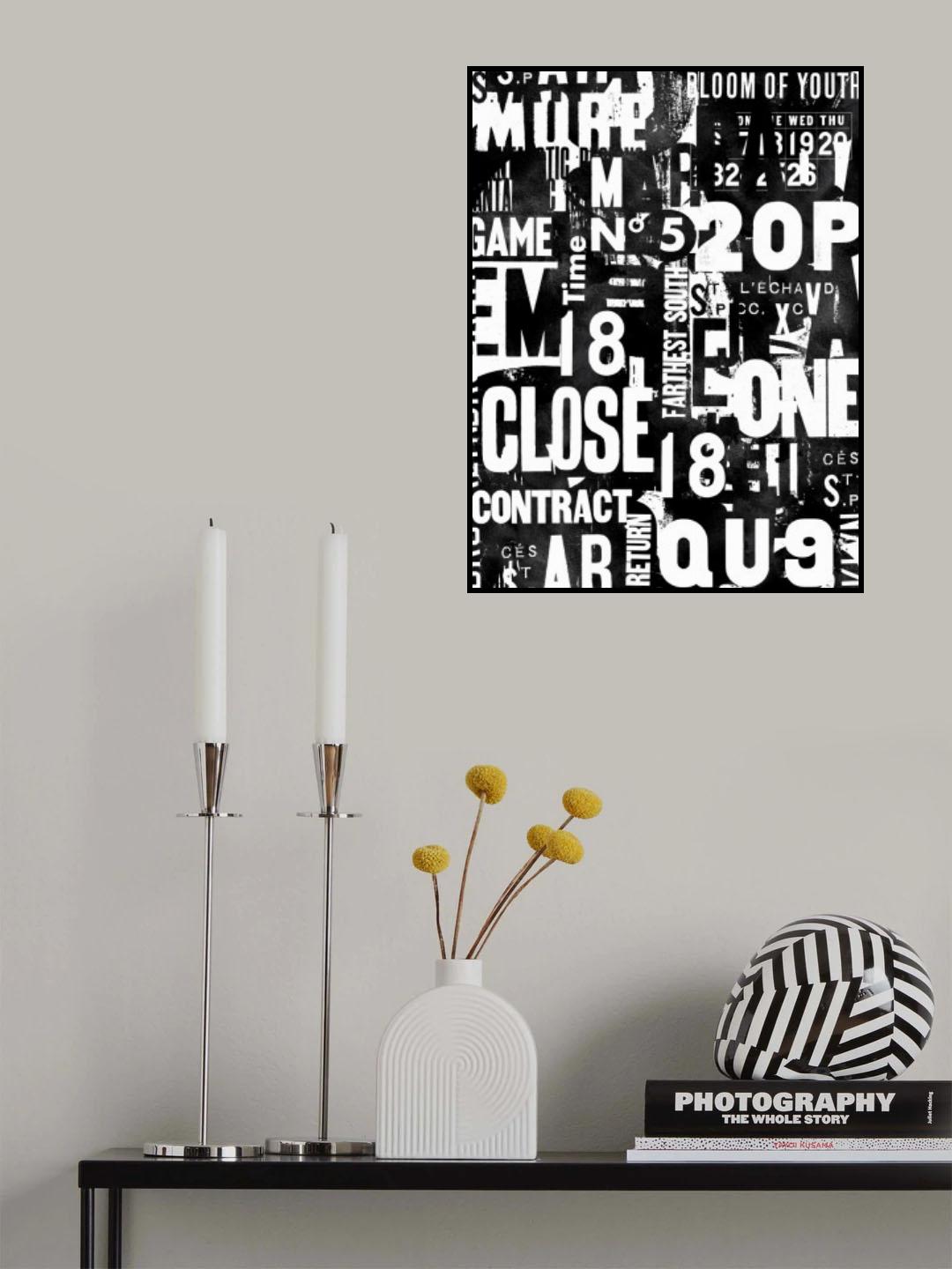 Typography Bw 002 Poster och Canvastavla