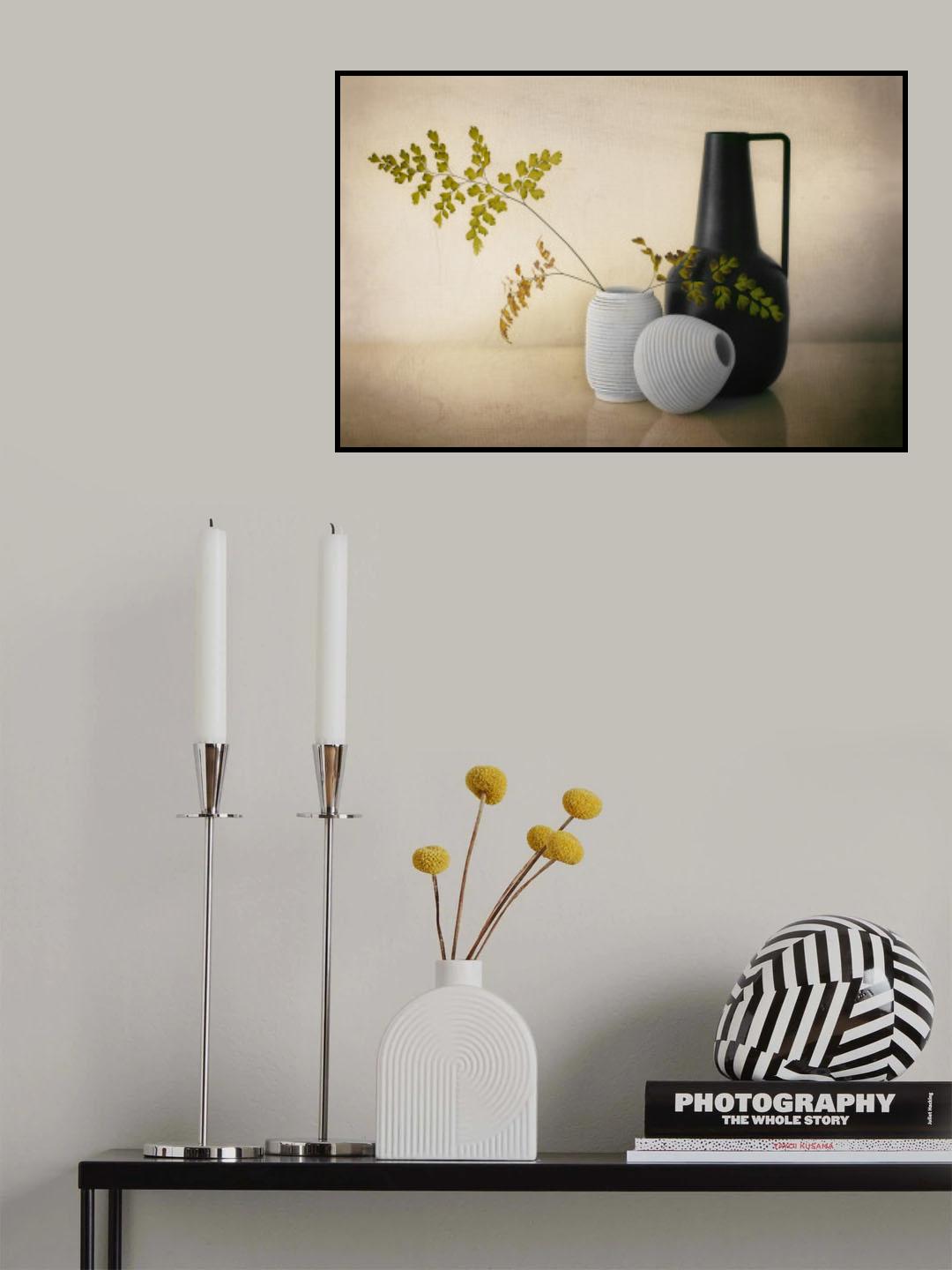Black and white pots Poster och Canvastavla