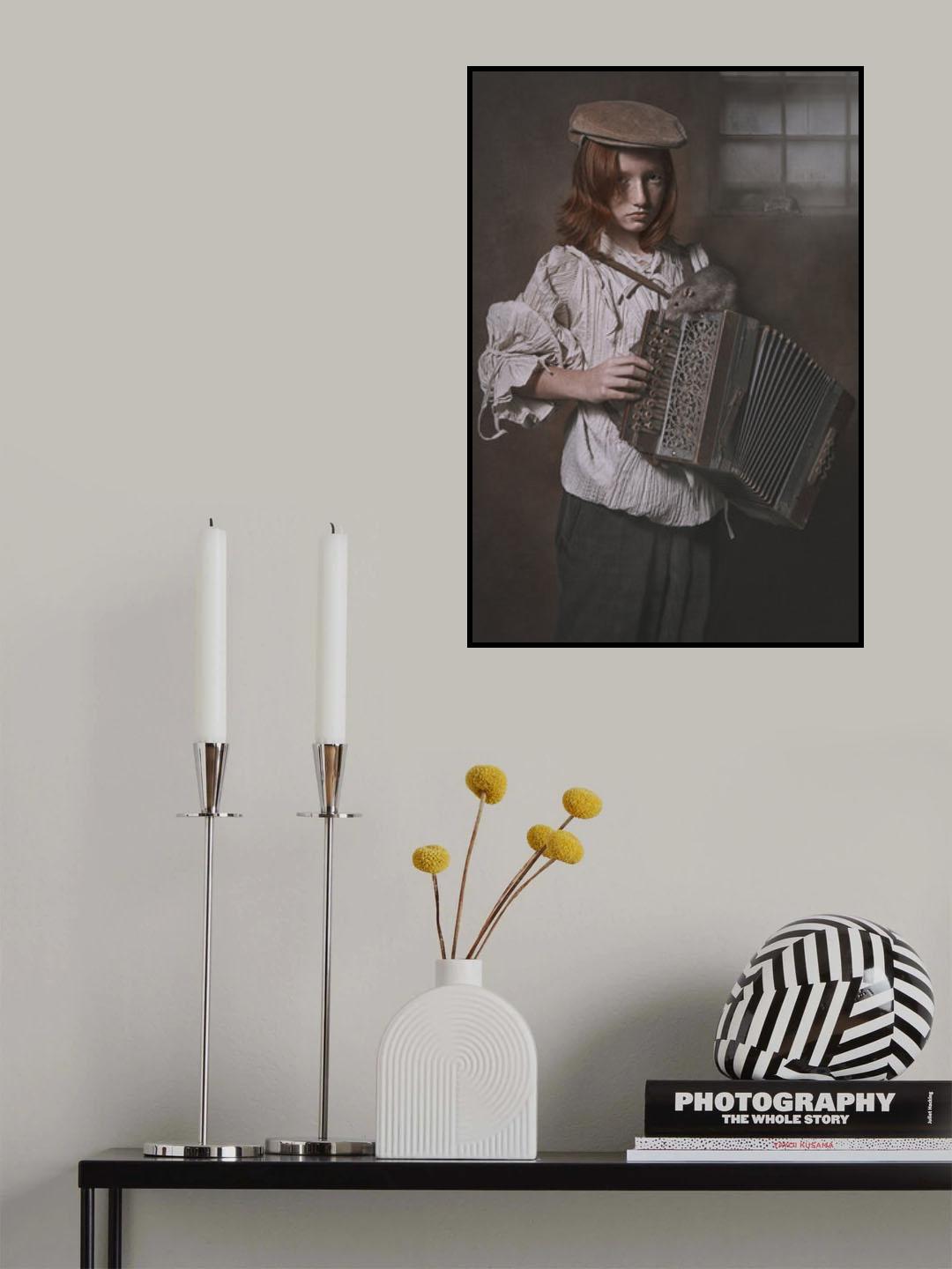 Accordion Boy Poster och Canvastavla