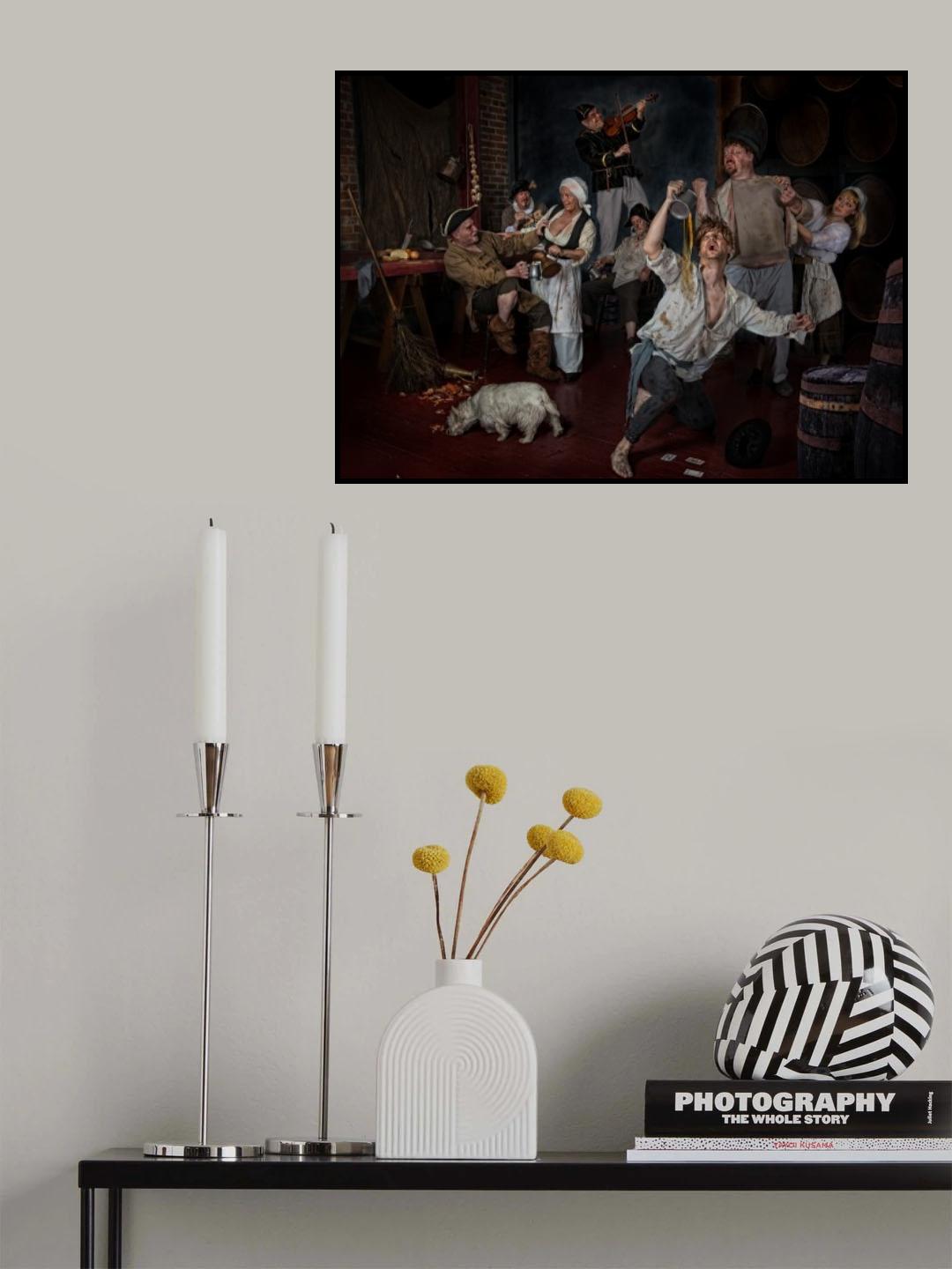 Adriaen Brouwer Paints His Tavern Scenes (homage to Brouwer - fine artist) Poster och Canvastavla