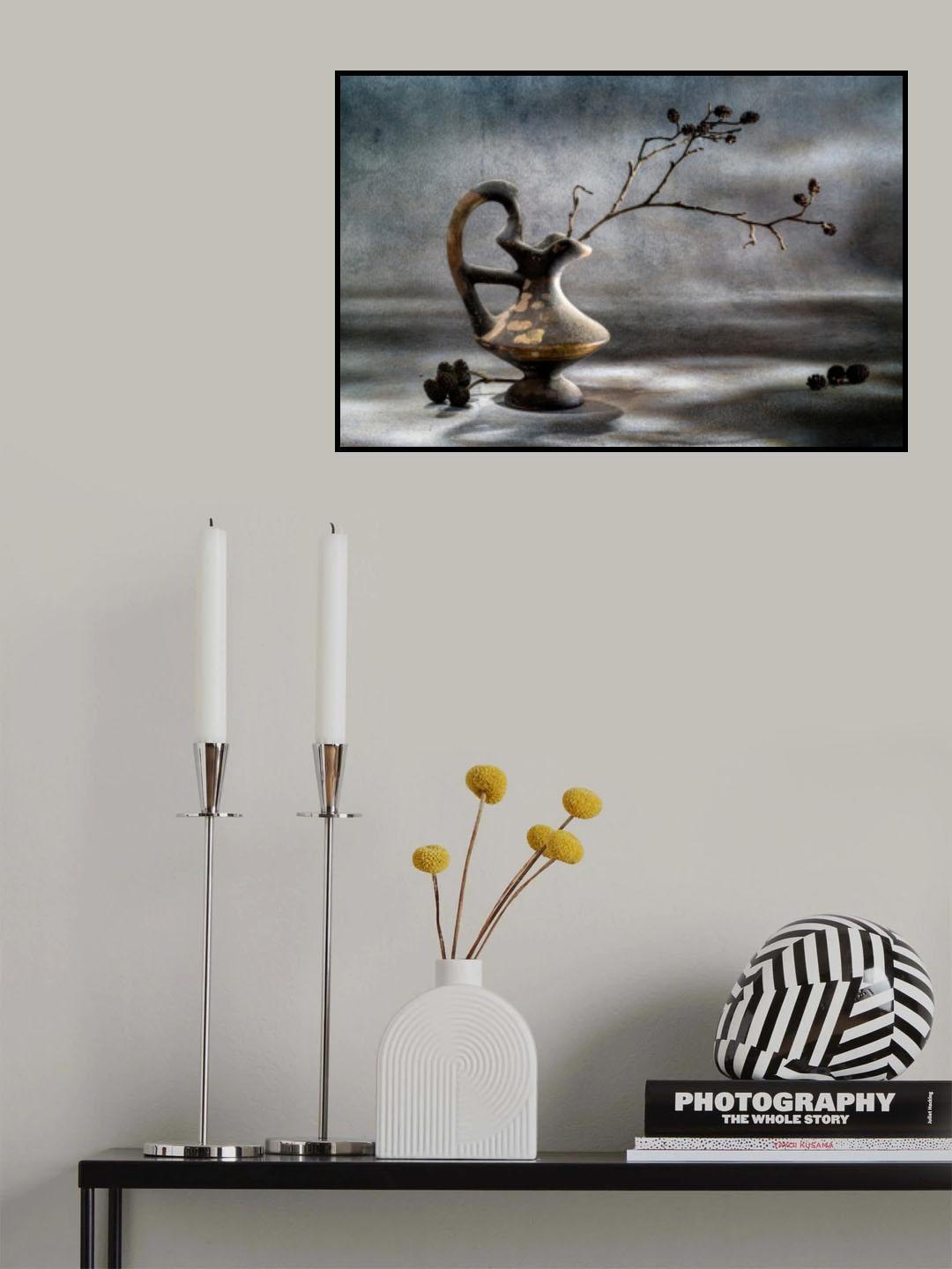 Still life with alder cones Poster och Canvastavla
