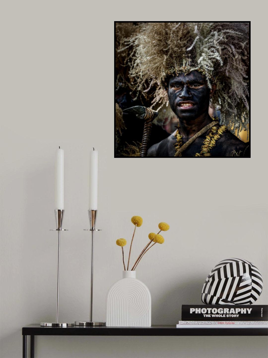 Portrait at Goroka Sing Sing, Papua New Guinea High Lands Poster och Canvastavla