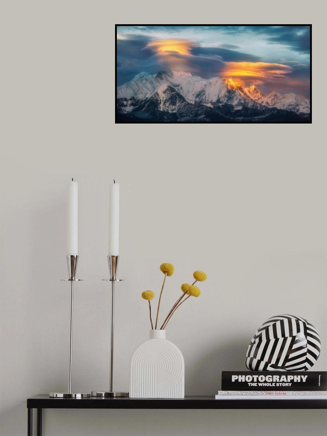 Hilltop fire Poster och Canvastavla