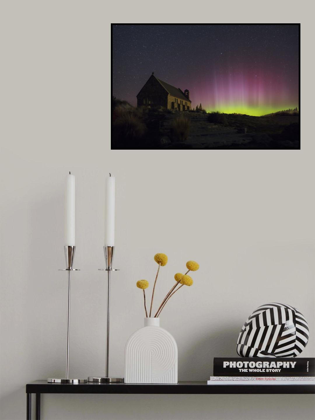 The Southern Lights at Tekapo Poster och Canvastavla
