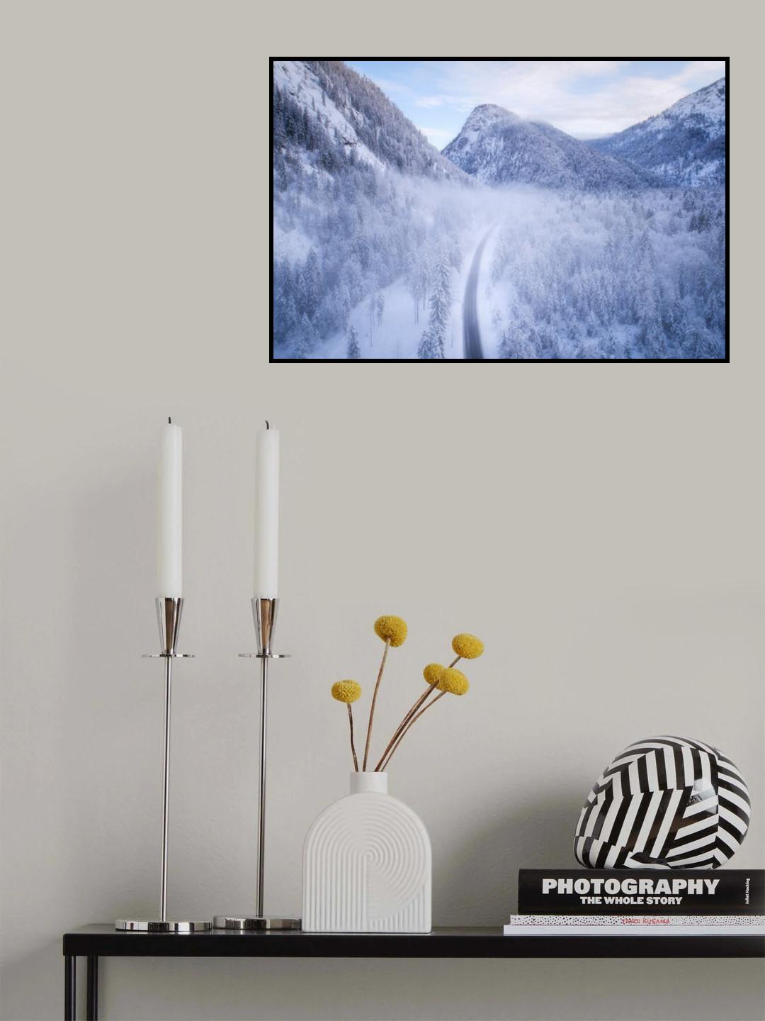 Frozen Mountains Poster och Canvastavla
