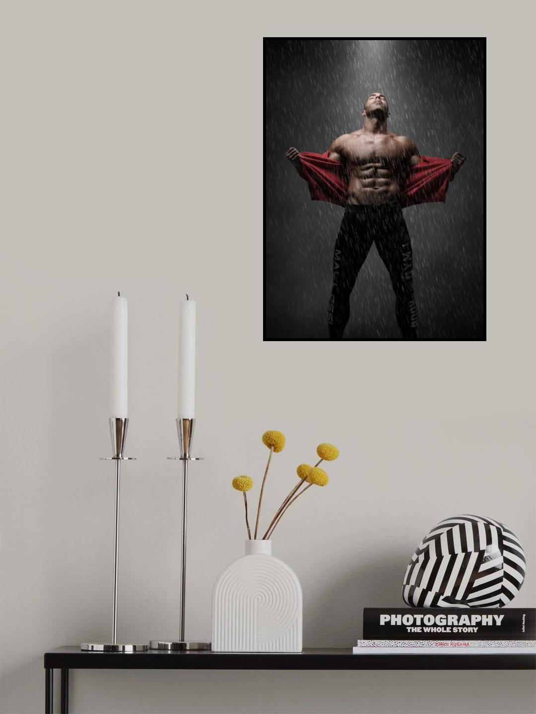He is in the rain! Poster och Canvastavla