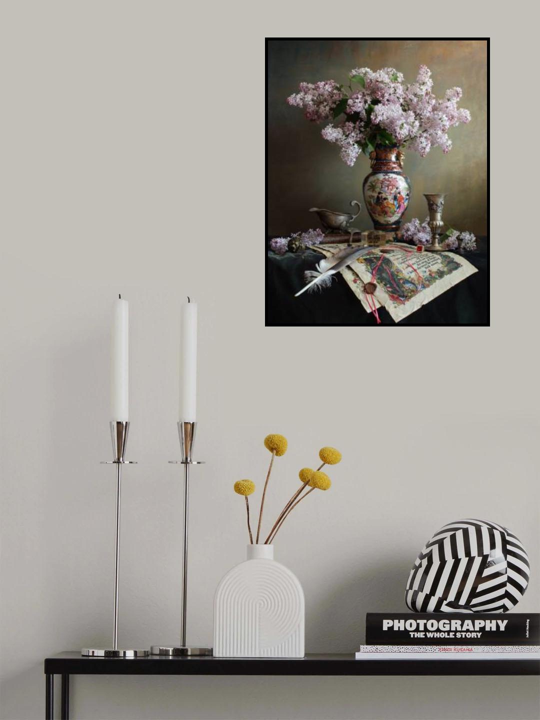 Still life with lilac flowers Poster och Canvastavla
