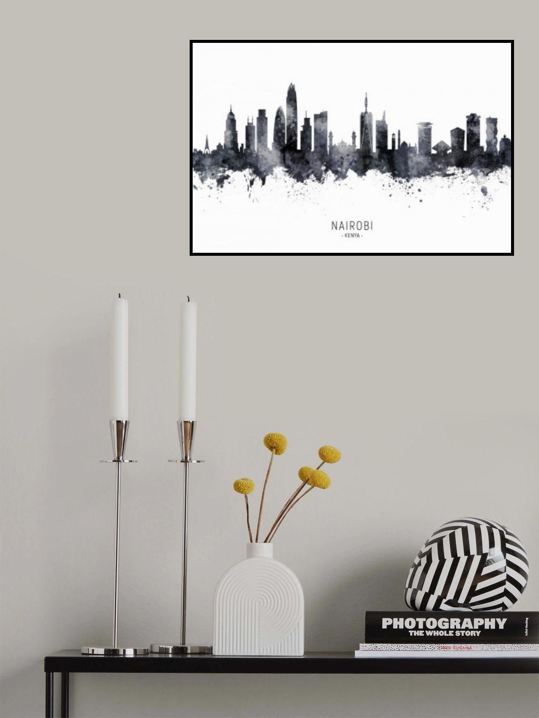 Nairobi Kenya Skyline Poster och Canvastavla