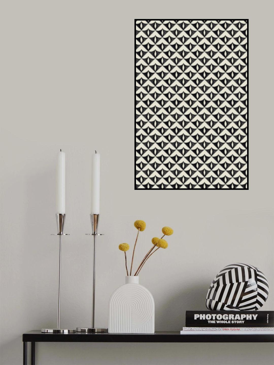 Black Triangle Pattern Poster och Canvastavla