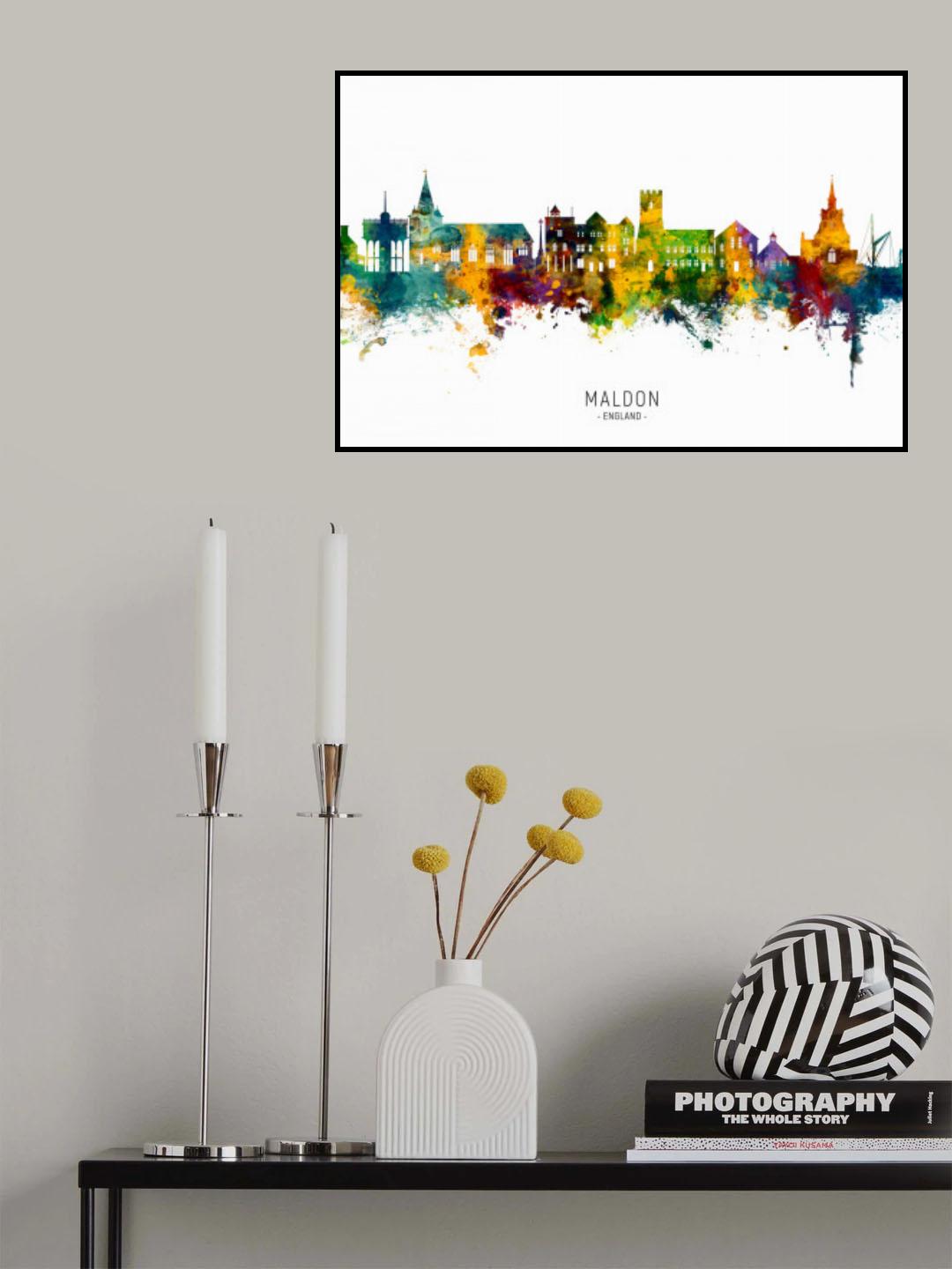 Maldon England Skyline Poster och Canvastavla