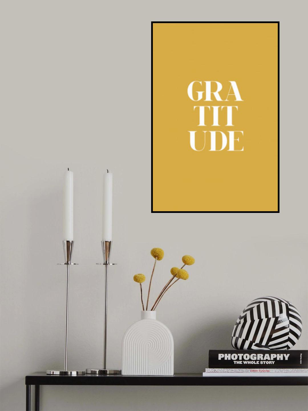 Gratitude Mustard Poster och Canvastavla