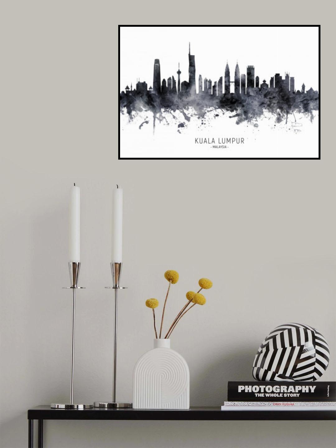Kuala Lumpur Malaysia Skyline Poster och Canvastavla