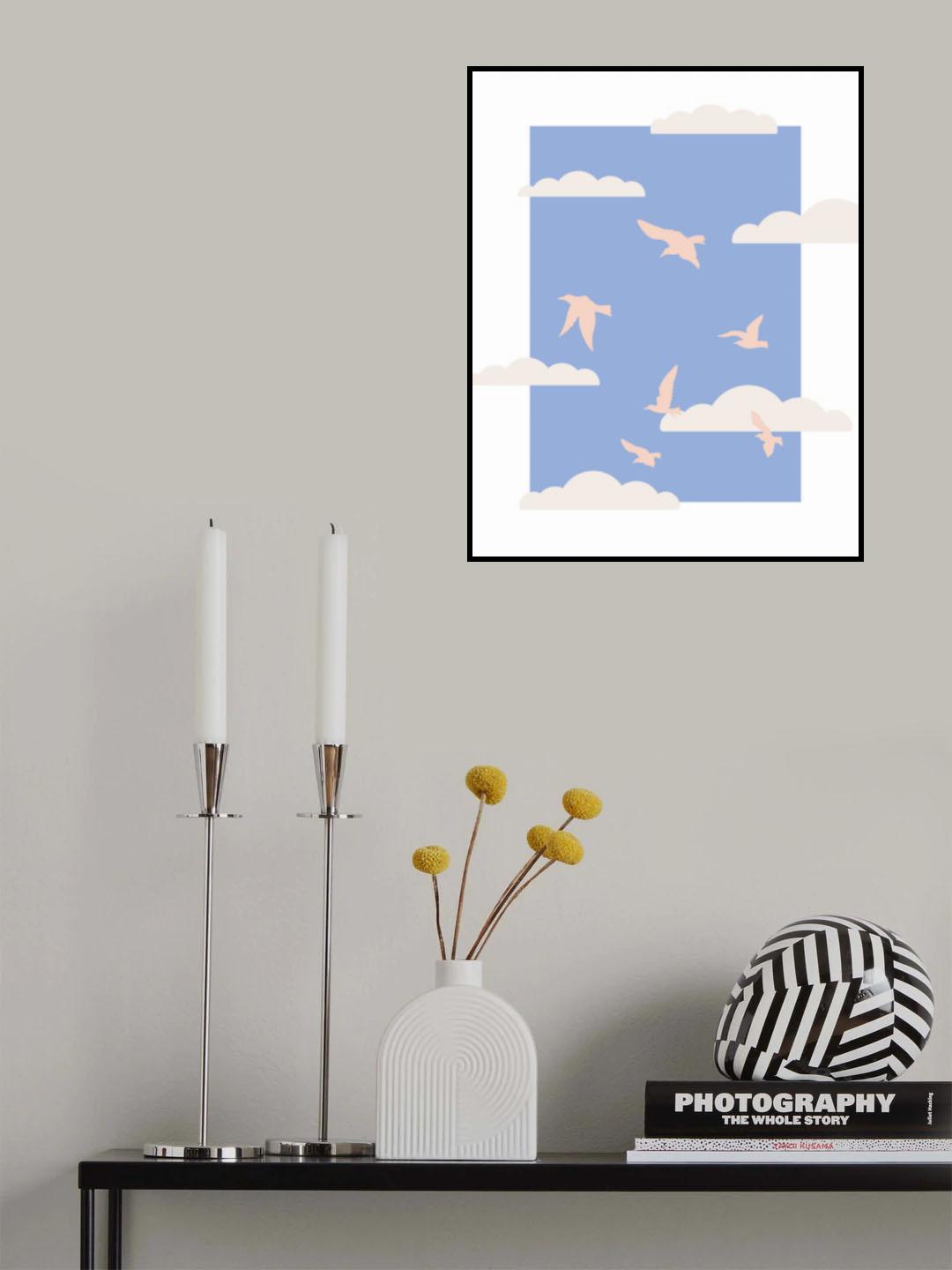 Clouds Bird Poster och Canvastavla