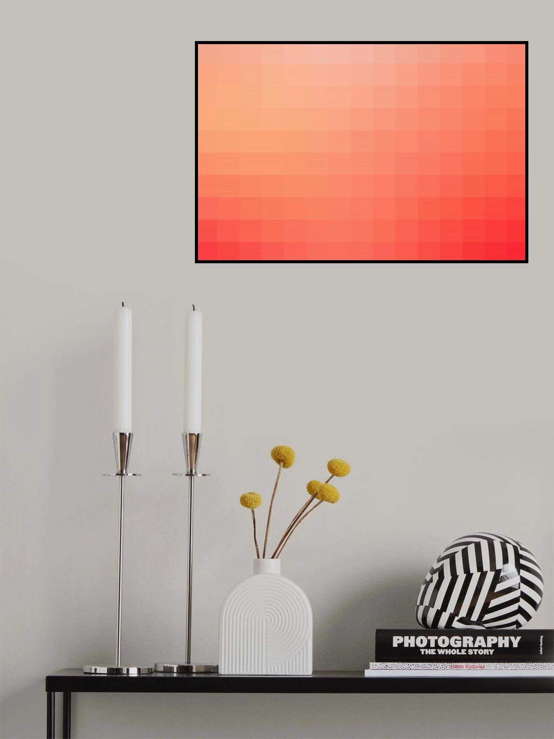 Lumen, Pink and Orange Light Poster och Canvastavla