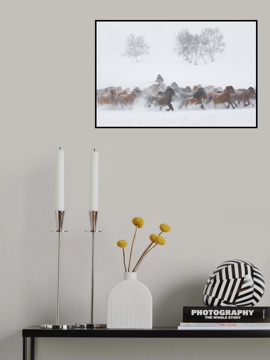 Winter Pasture Poster och Canvastavla
