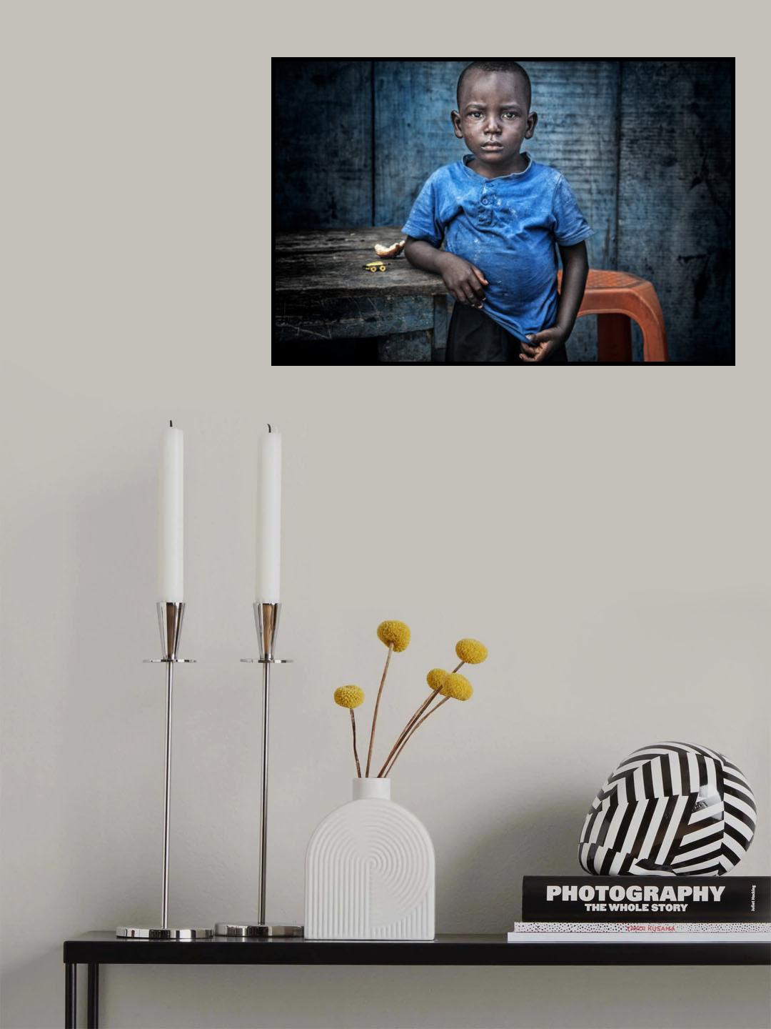 Boy in the streets of Accra - Ghana. Poster och Canvastavla