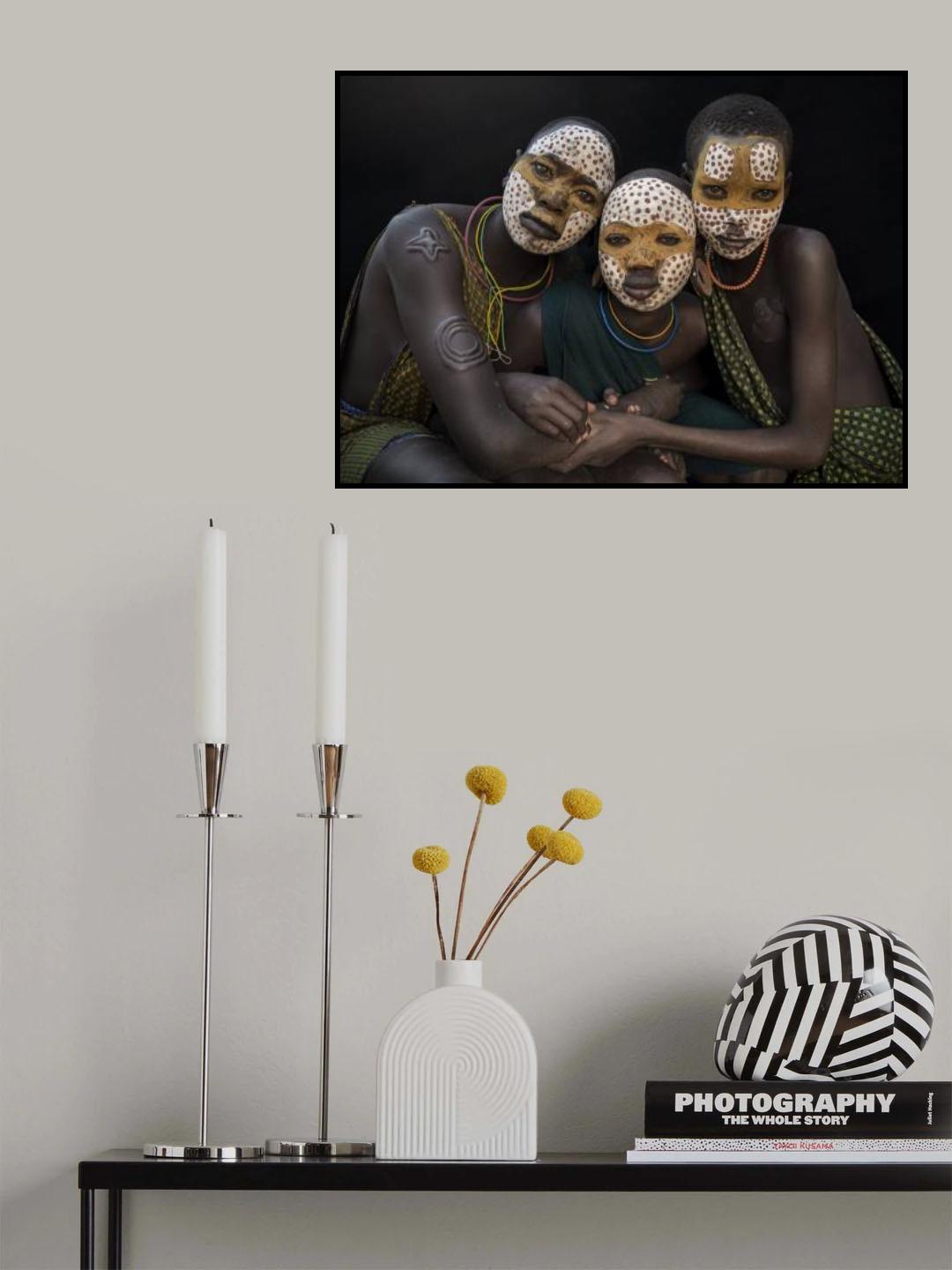 Ethiopian Suri tribes Poster och Canvastavla