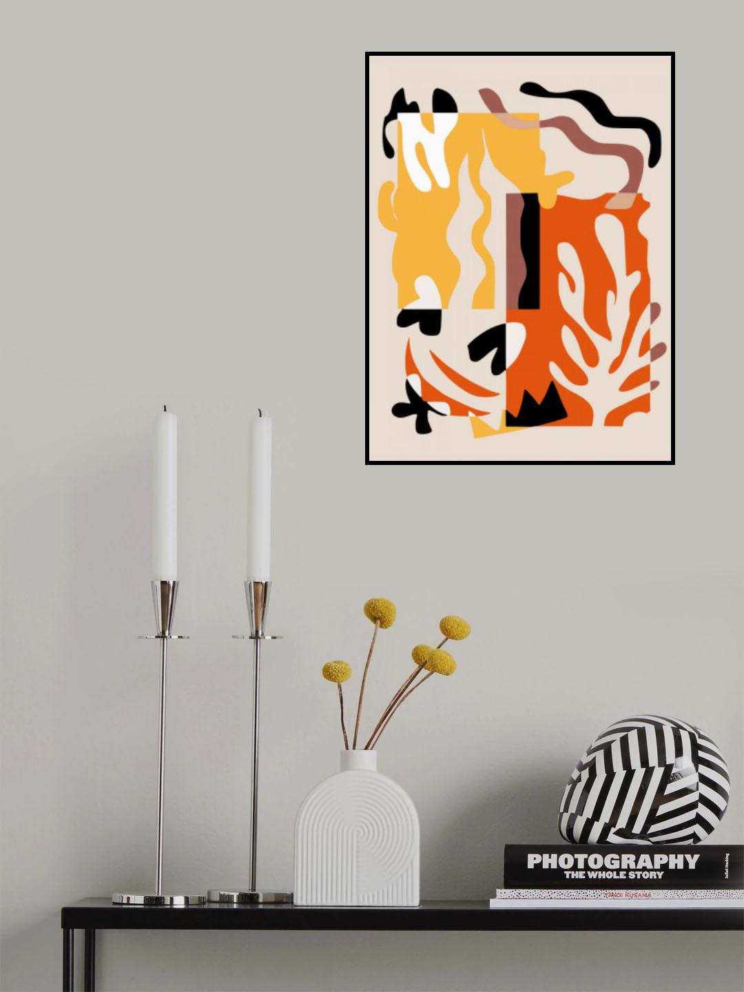 Coral Abstract Poster och Canvastavla