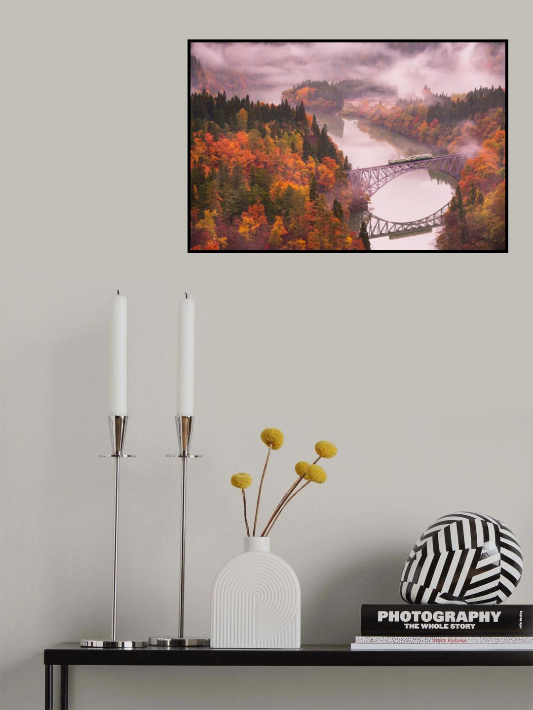 Autumn Tadami Line Poster och Canvastavla