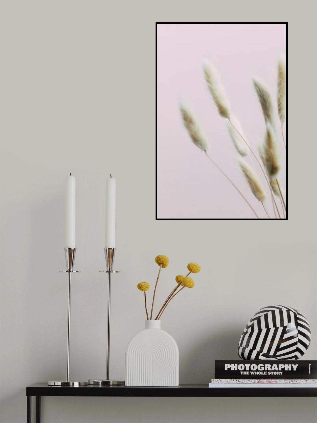 Bunny Grass Pink 02 Poster och Canvastavla