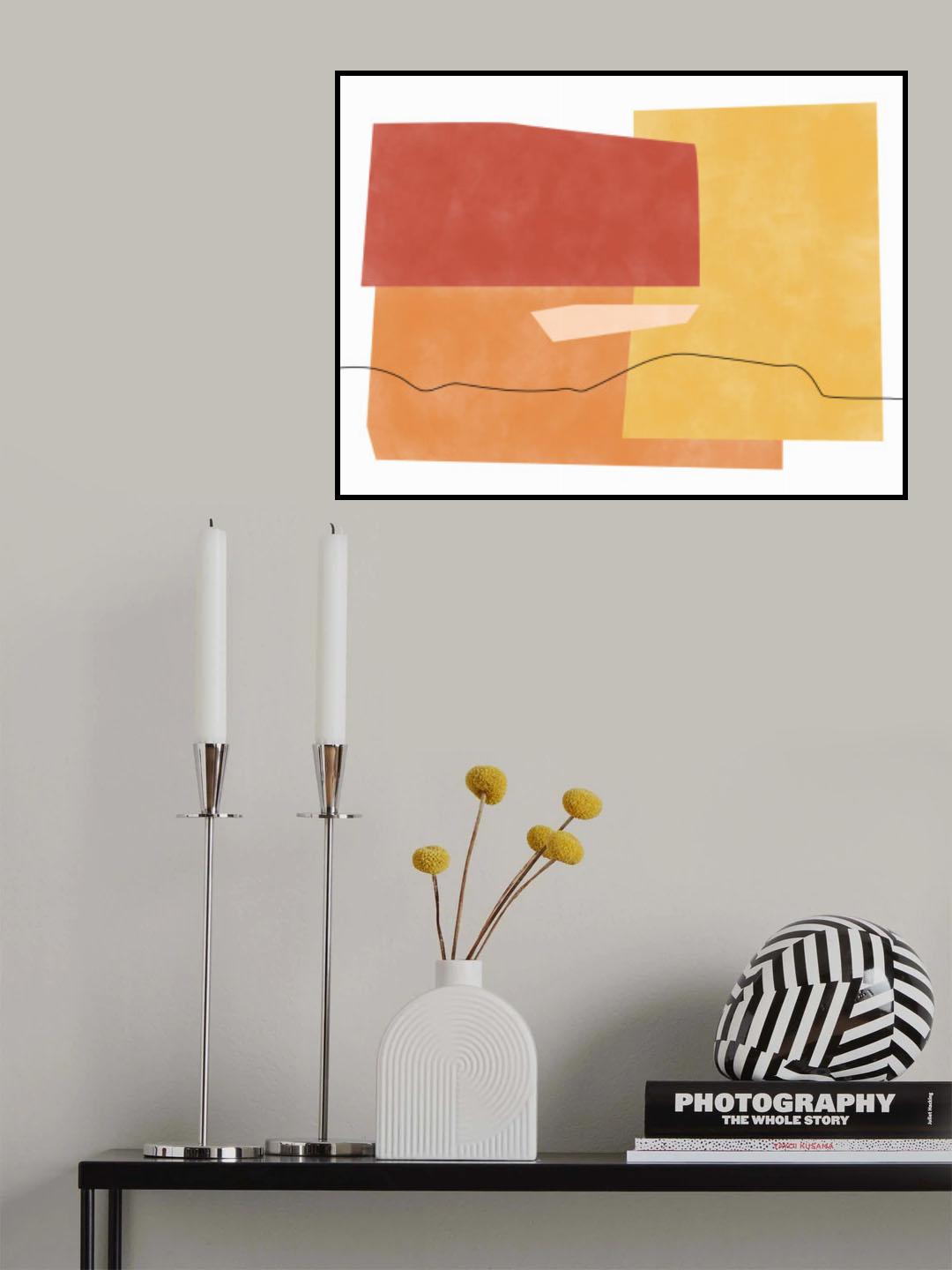 3x4 Aspectratioabstractyellow20 Poster och Canvastavla