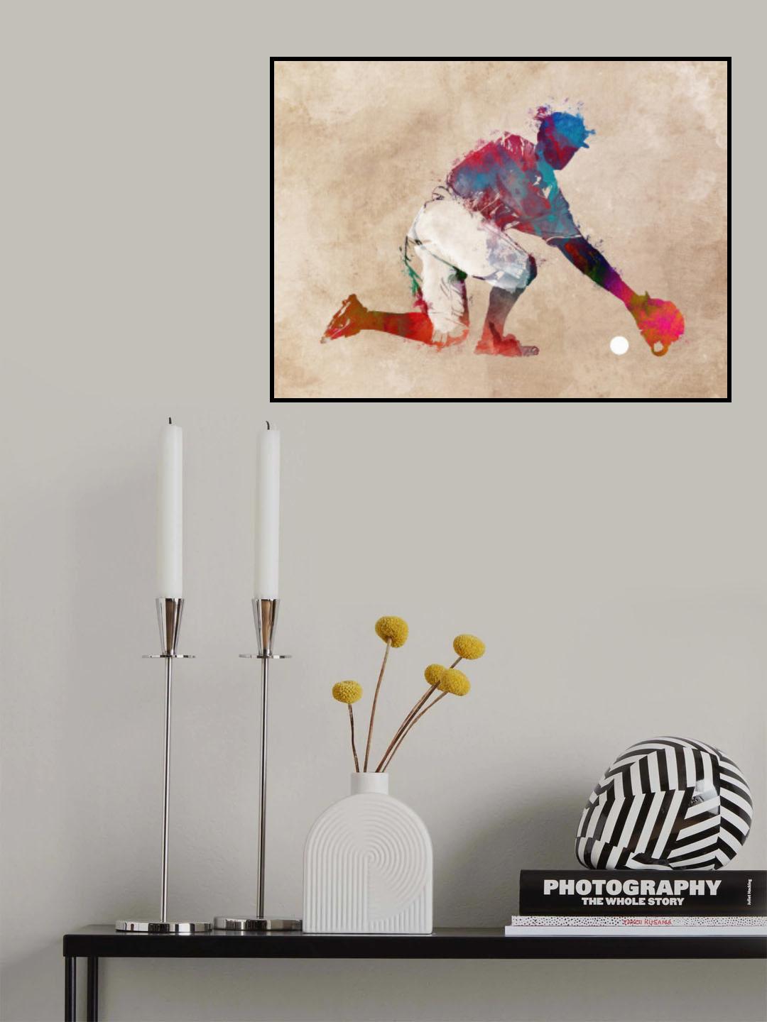 Baseball Sport Art 5 Poster och Canvastavla