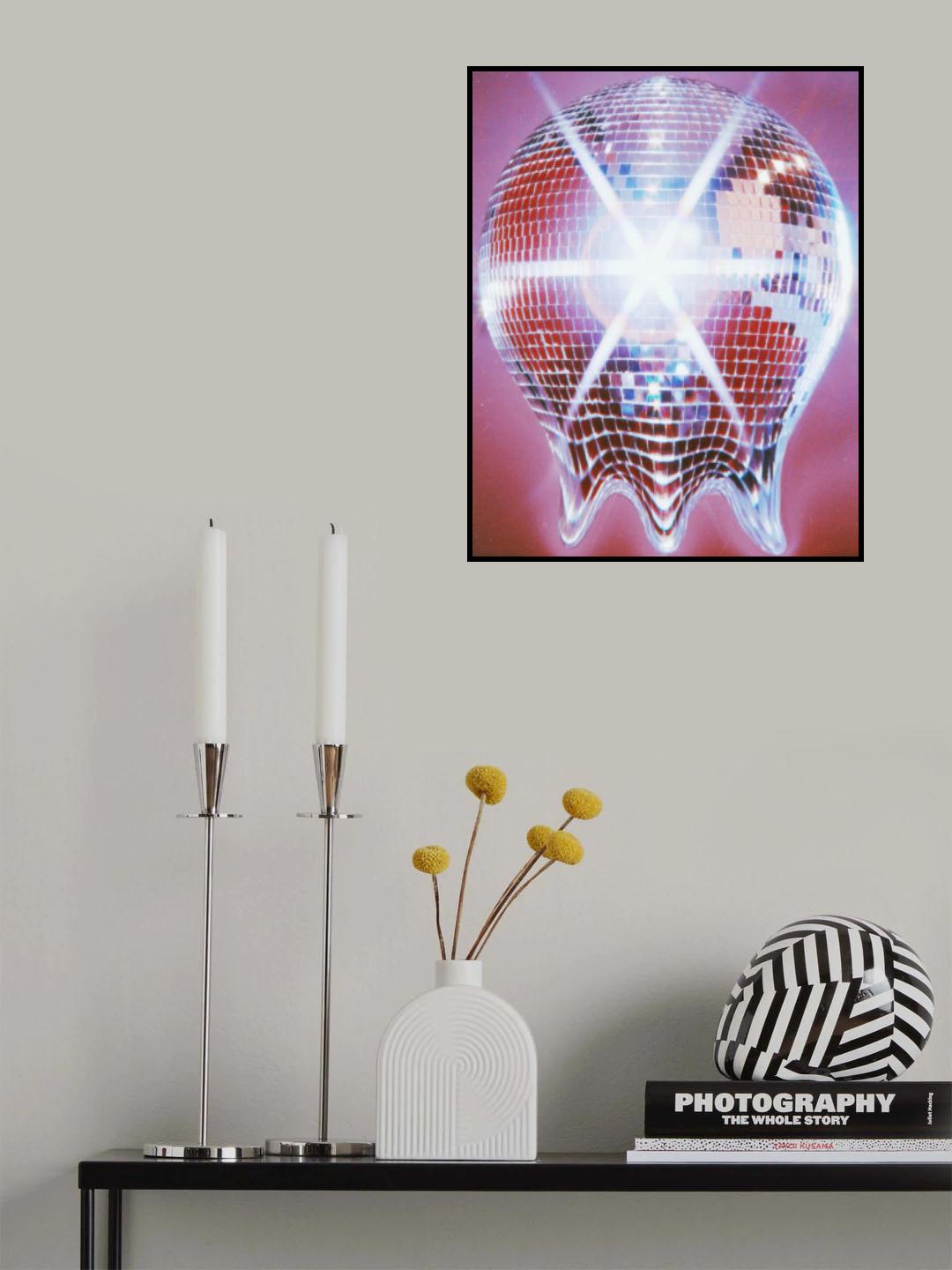 Melting Disco Ball Poster och Canvastavla