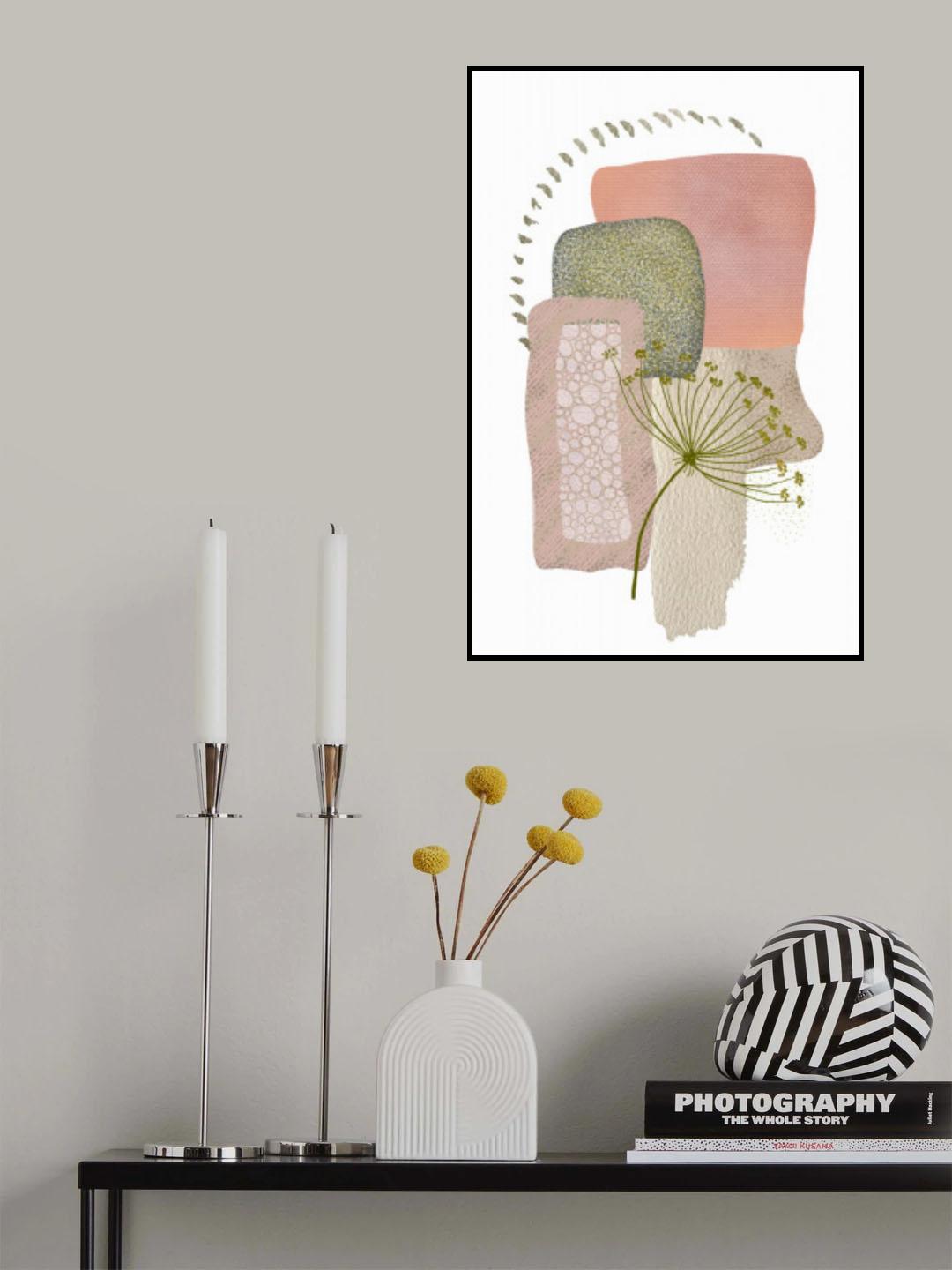 Delicate Pink and Green-1 Poster och Canvastavla