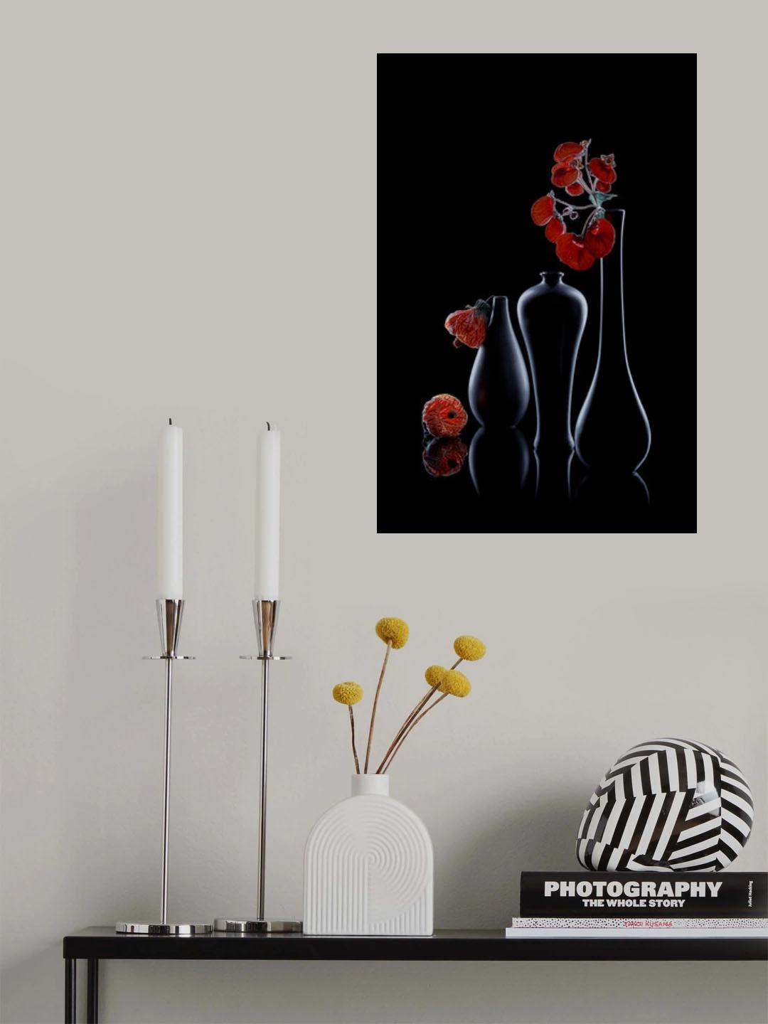 Red Neon Poster och Canvastavla