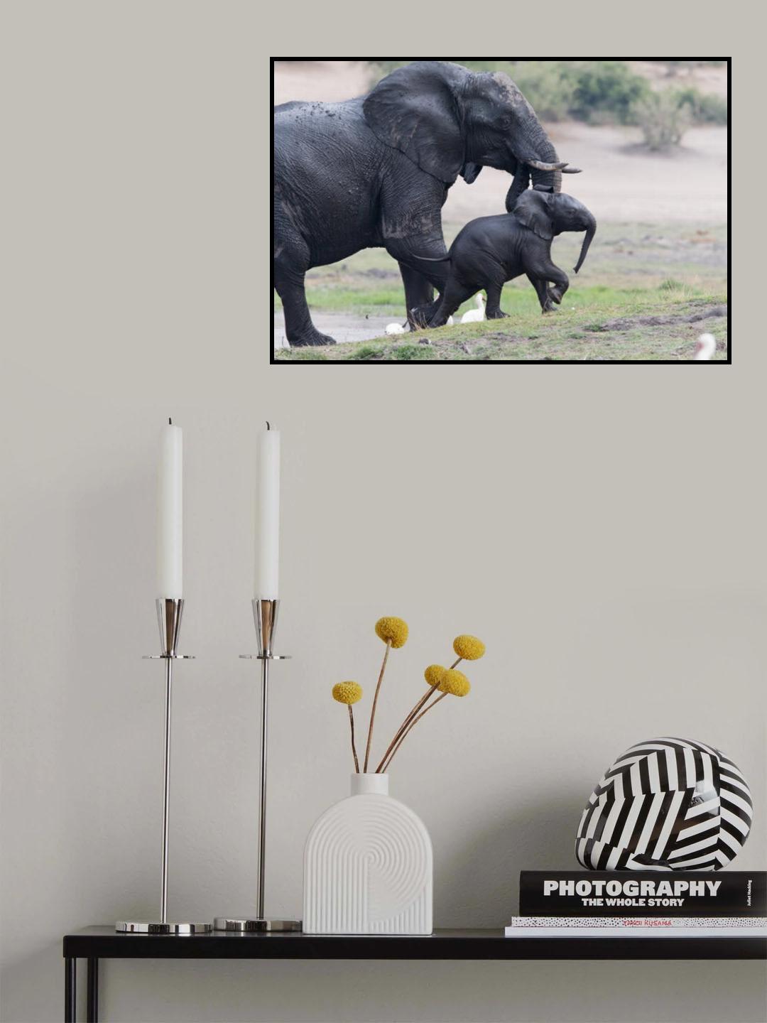 Mom, see how fast I can walk. Poster och Canvastavla