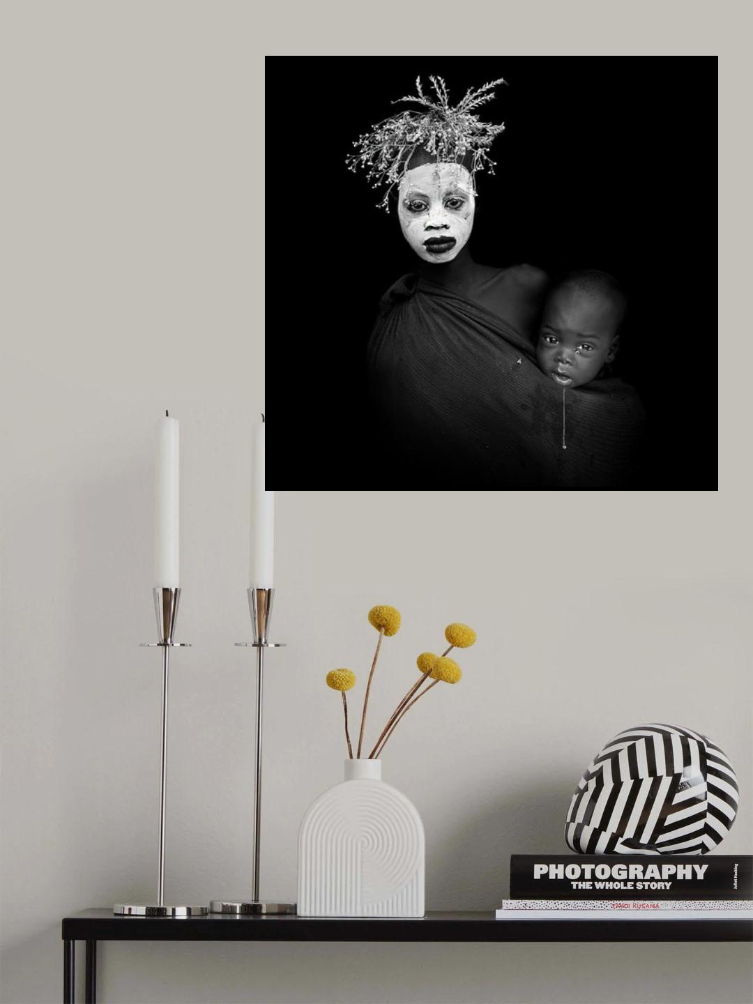 MOTHER WITH HER SON Poster och Canvastavla