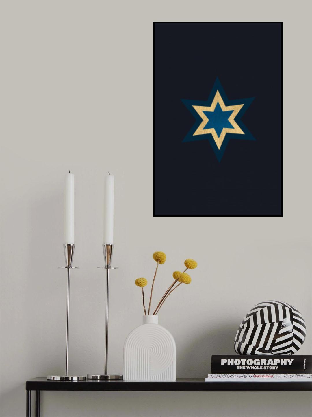 A Shooting Star At Night Poster och Canvastavla