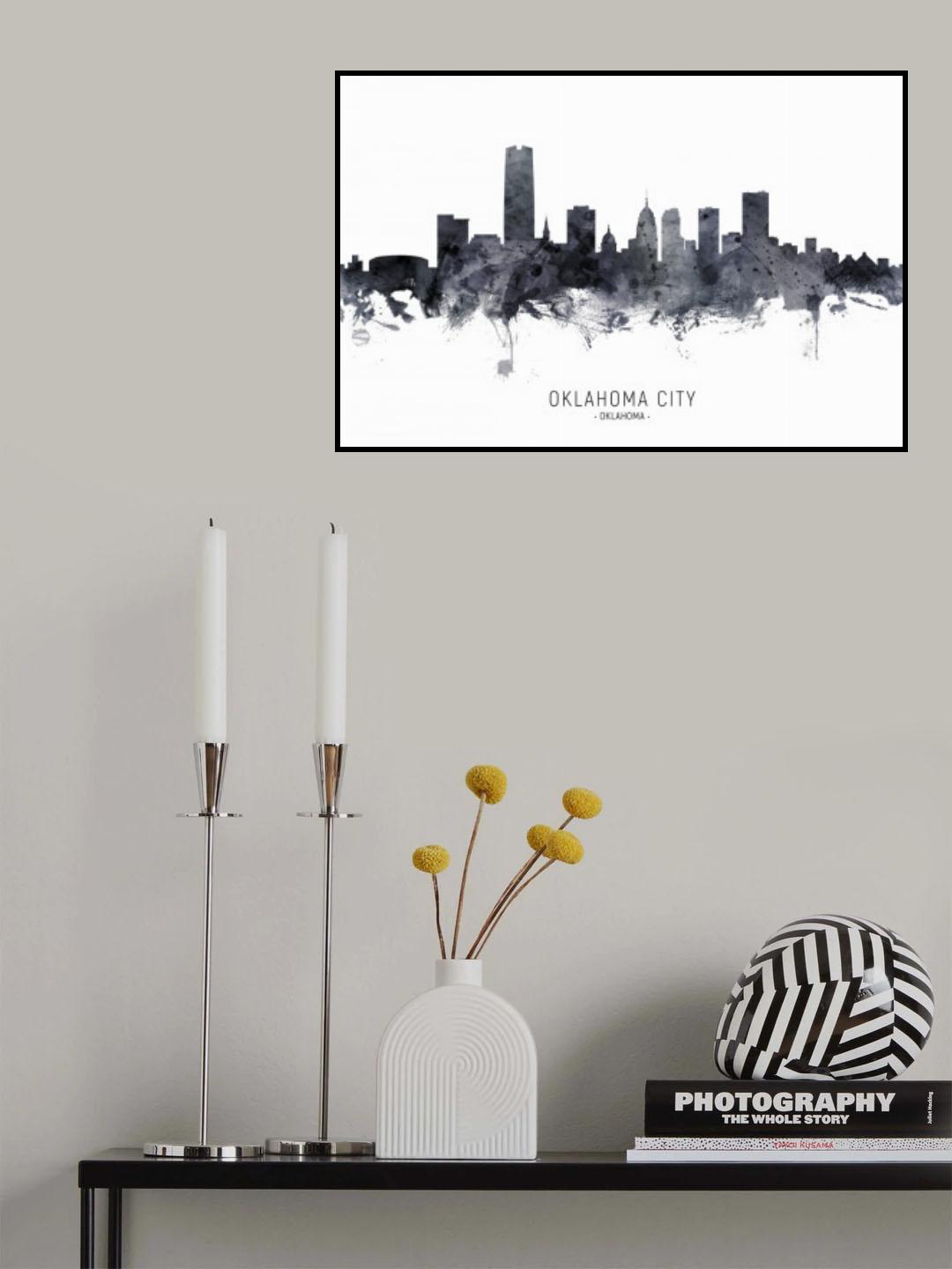 Oklahoma City Skyline Poster och Canvastavla