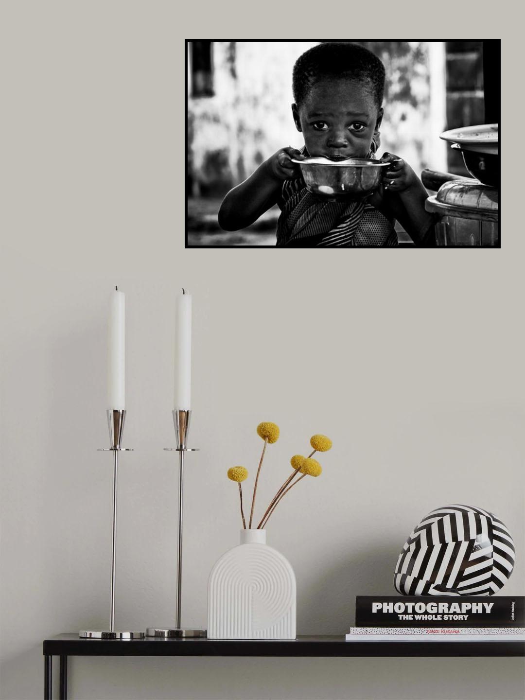Eating some rice. Poster och Canvastavla