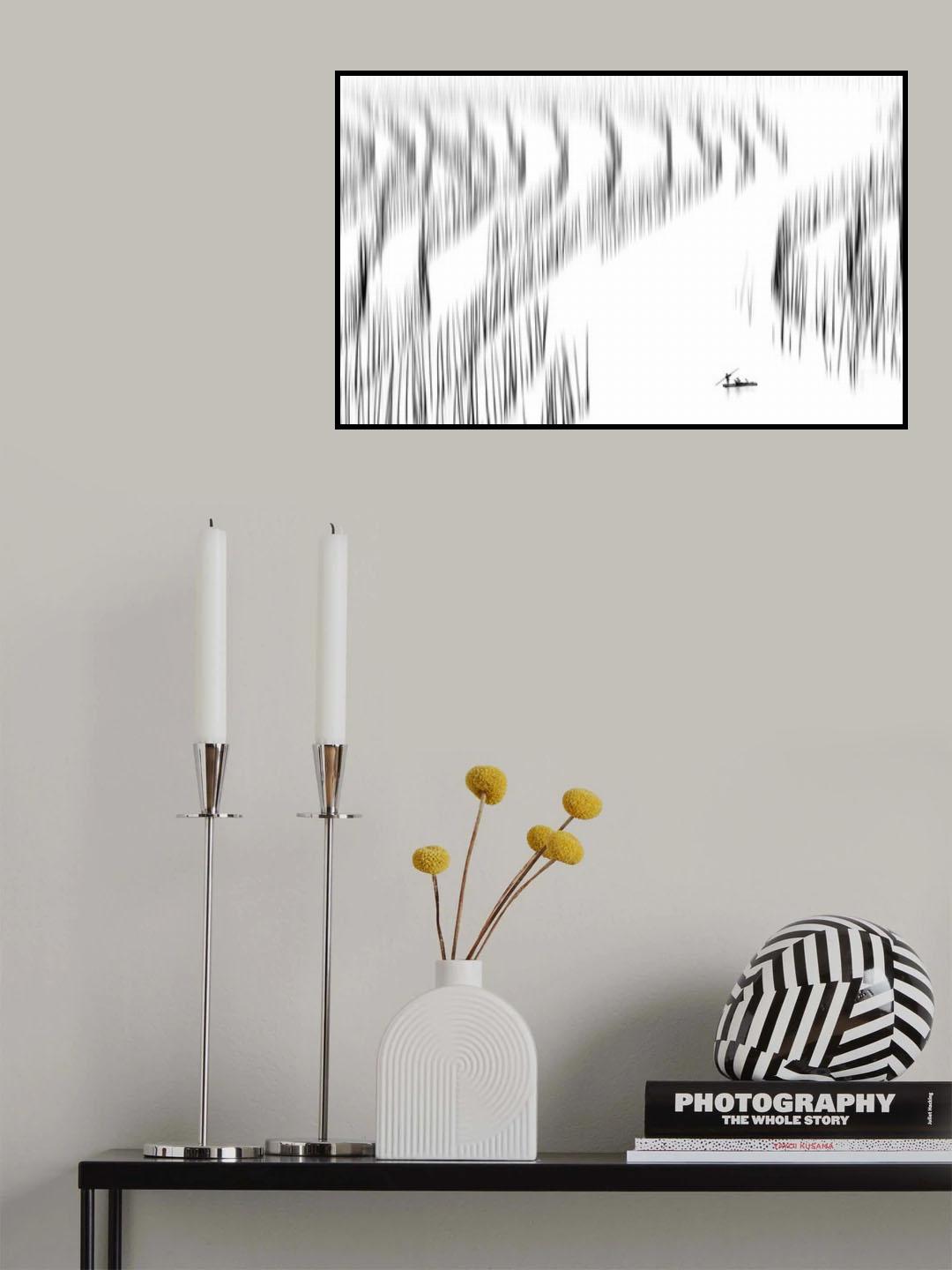 Fishing in the rain Poster och Canvastavla